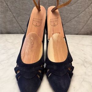 Ralph Lauren Blue Suede Heels